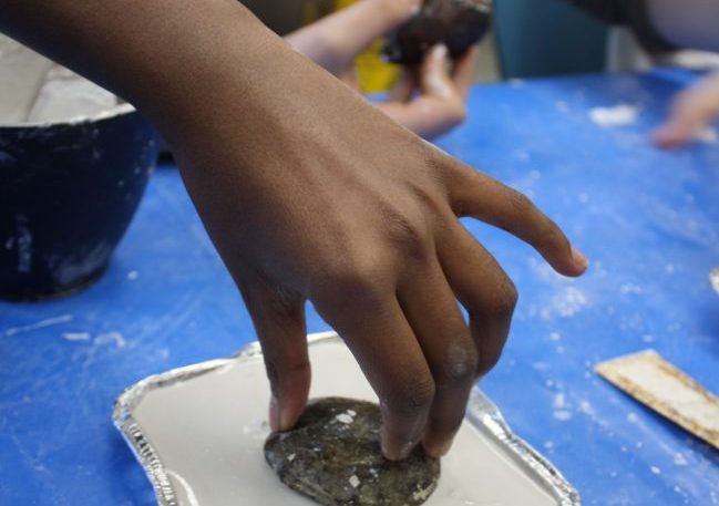 Fossilien Forscher in Aktion