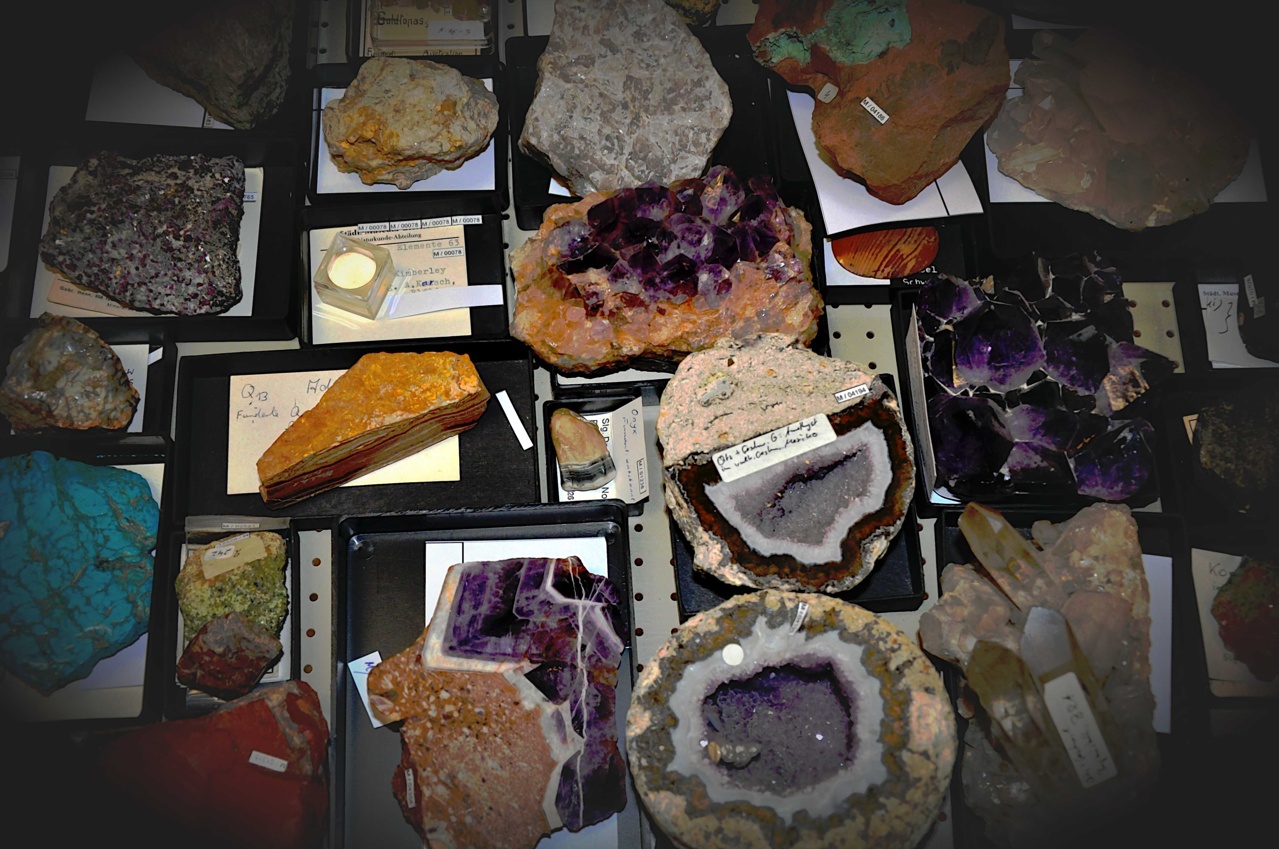 Bild einer Schublade aus dem geologischen Magazin